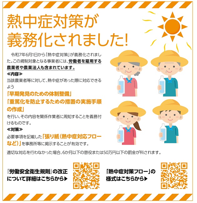 熱中症対策が義務化されました！